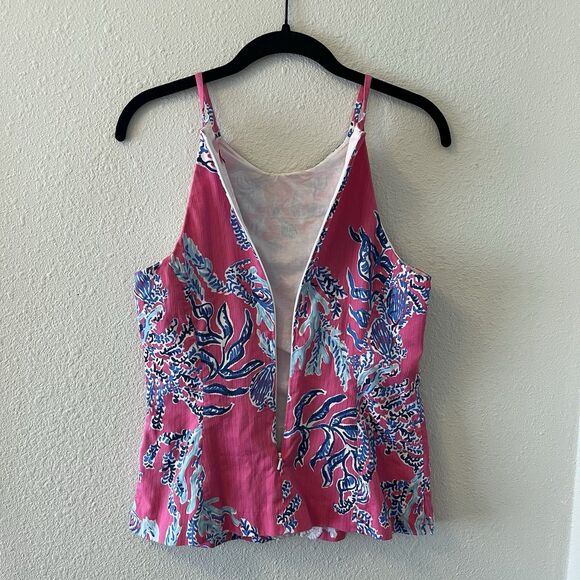 Lilly Pulitzer Women's Top 6 Annabelle Top Capri Pink Samba Sleeveless Preppy - Picture 10 of 15